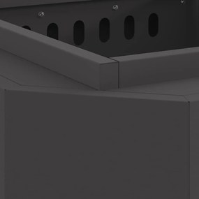 Fogueira Sem Fumaça Preta vidaXL 48x48x51 cm Aço