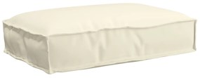 vidaXL Almofada de palete para assento Creme 60 x 40 x 8 cm