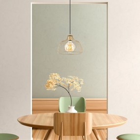 Candeeiro Chandelier Kozan – Ouro Brilhante – 28 x 28 x 126 cm