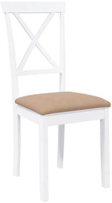 Cadeiras de jantar com almofadões 2 pcs madeira maciça branco