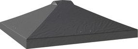 Outsunny Cobertura de Reposição para Pérgola 3x3 m UV50+ Impermeável com 8 Furos de Drenagem 3x3 m Cinza Escuro | Aosom Portugal