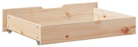 Gavetas para cama com rodas 2 pcs 85x55x17 cm pinho maciço