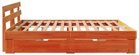 Estrutura da Cama Castanho-mel 180 x 200 cm Madeira Sólida