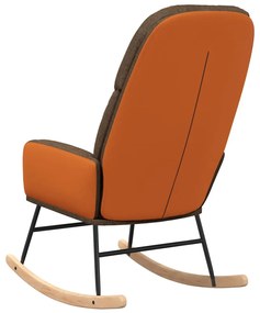Cadeira de baloiço tecido castanho