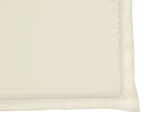 Almofadas de assento de jardim 4 pcs 45x45x2 cm cor creme