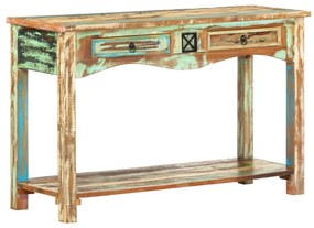 Mesa consola 120x40x75 cm madeira recuperada maciça