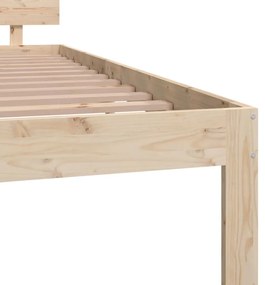 Estrutura de cama 120x200 cm pinho maciço preto