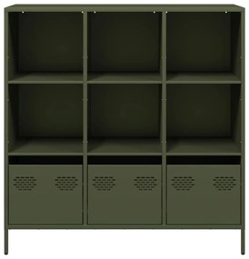 Móvel alto 101,5x39x103,5 cm aço verde azeitona