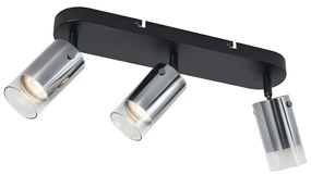 Foco de teto moderno cor de bronze 3 luzes giratório e ajustável - Drain Moderno