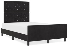 Cama vidaXL Preta 120x200 cm Veludo