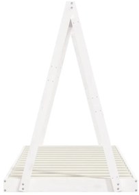 Estrutura de cama infantil 90x190 cm pinho maciço branco