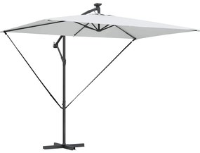 Guarda-sol de Bananeira Cantilever Areia 294 x 200 x 254 cm
