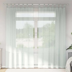 vidaXL Cortinas de voile com laços 2 pcs cinzento-claro 140x225 cm