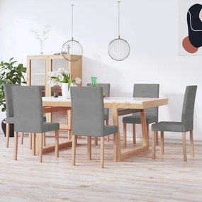 vidaXL Cadeiras de jantar 6 pcs tecido cinzento-claro