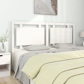 Cabeceira de cama 165,5x4x100 cm madeira de pinho maciça branco