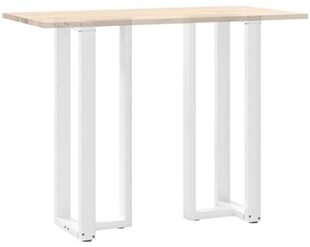 Pés de mesa de bar em forma de T, 2 peças, branco, 50x35x(110-111) cm,