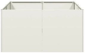Vaso/floreira 80x80x40 cm aço laminado a frio branco