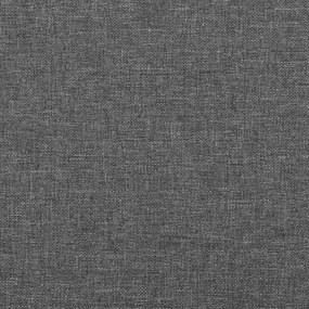 Cama com molas/colchão 200x200 cm tecido cinzento-escuro