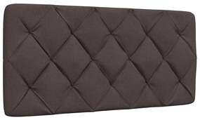 Cama com colchão 100x200 cm tecido castanho-escuro