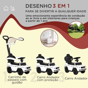 HOMCOM Carro de Passeio Carro Andador para Crianças acima de 12 Meses