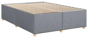 Cama com molas/colchão 160x200 cm tecido cinzento-claro