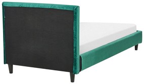 Capa em veludo verde escuro 90 x 200 cm para cama FITOU Beliani