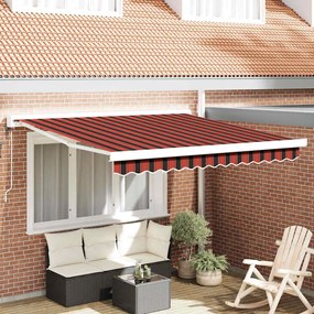 vidaXL Toldo Vermelho e Preto 350 x 250 x 165 cm Poliéster e Alumínio