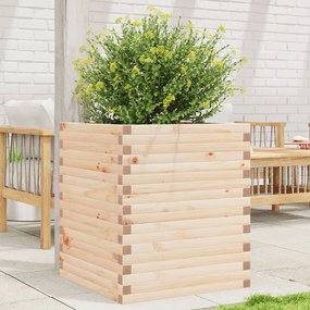 vidaXL Vaso/floreira de jardim 60x60x68,5 cm madeira de pinho maciça