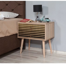 Mesa de Cabeceira Two – Carvalho Sonoma – 60 cm x 61 cm x 40 cm