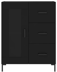 Armário alto 69,5x34x180 cm derivados de madeira preto