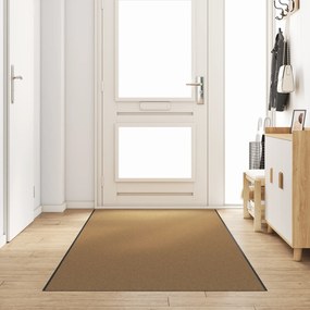 Capacho vidaXL Lavável Creme 120x350 cm