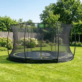 Trampolim redondo chão Silhouette ø427 cm com rede de segurança - Preto