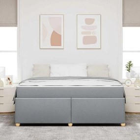 Estrutura de cama com colchão Cinzento-claro 180 x 200 cm