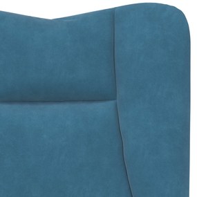Poltrona Relaxante Velvet Azul