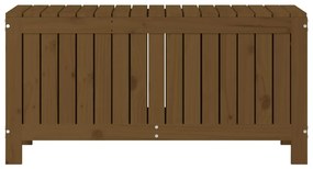 Caixa de arrumação jardim 108x42,5x54 pinho maciço castanho-mel
