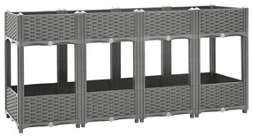vidaXL Canteiro elevado 160x40x71 cm polipropileno