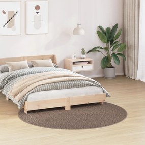 Tapete Peludo vidaXL com Fundo de Látex Marrom ø160 cm
