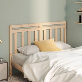 vidaXL Cabeceira de cama 126x4x100 cm pinho maciço