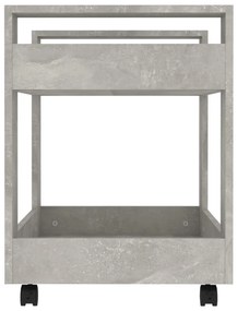 Trólei secretária 60x45x60 cm derivados madeira cinza cimento