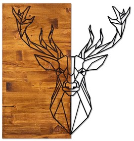 Acessório Decorativo de Parede Deer1 – Nogueira – 56 x 58 cm