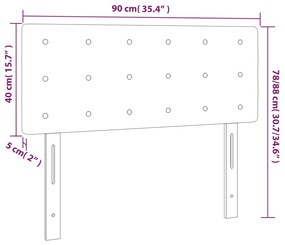 Cabeceira de cama tecido 90x5x78/88 cm castanho