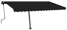 Toldo retrátil manual independente 450x300 cm antracite