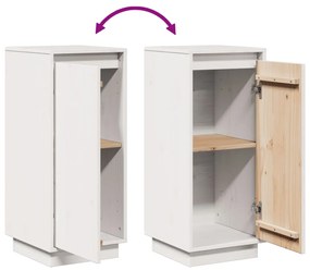 Aparadores 2 pcs 31,5x34x75 cm madeira de pinho maciça branco