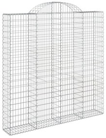 Cestos gabião arqueados 4pcs 200x30x200/220cm ferro galvanizado