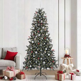 vidaXL Árvore de Natal Artificial Verde 240 cm PVC, Plástico e Aço