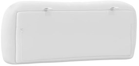 Almofadão de cabeceira 100 cm couro artificial branco