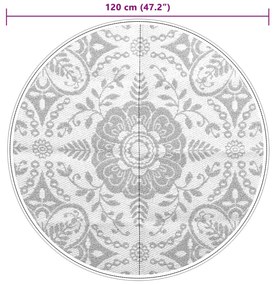 Tapete de exterior Ø120 cm ARAKIL PP azul-bebé