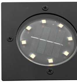 Conjunto de 6 projetores de chão pretos quadrados incluindo LED IP65 Solar - Terry Moderno