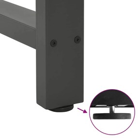 Pés para mesa de centro antracite 2 peças 70x(42-43) cm aço