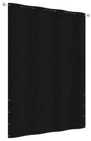 vidaXL Tela de varanda 160x240 cm tecido oxford preto